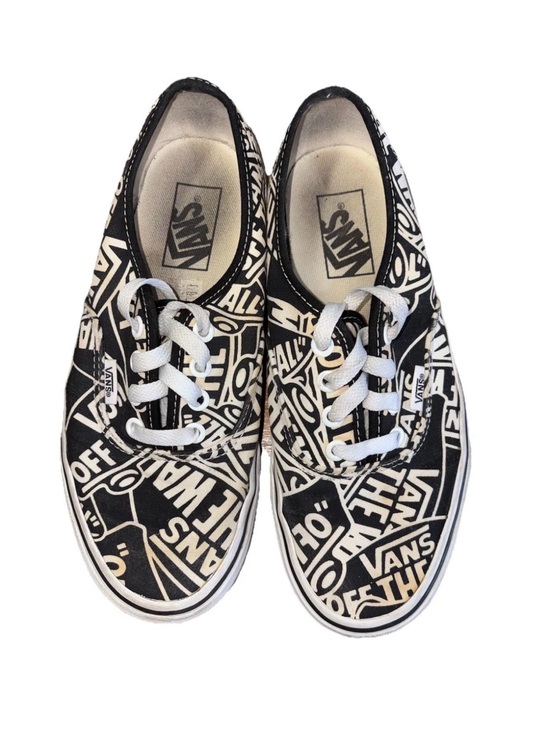 Vans Other - Vans Off The Wall OTF Repeat Black & White Graphic Logo Lace-Up Sneakers unisex